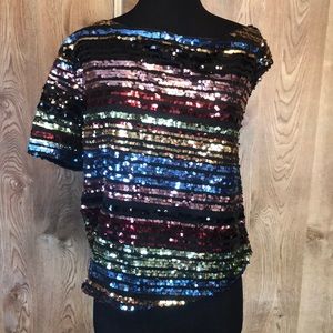 Bright Colored Sequin Blouse